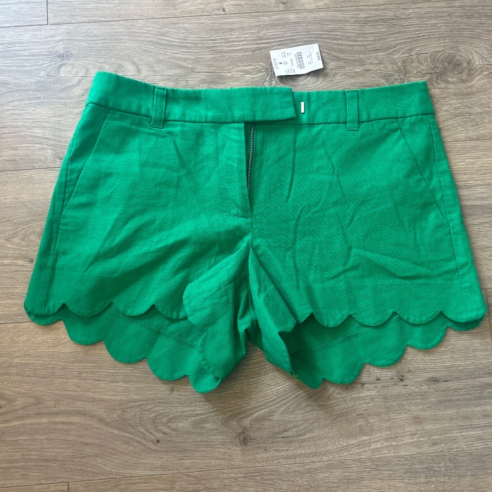 Women’s J. Crew Scalloped 4” Short NWT Size 8